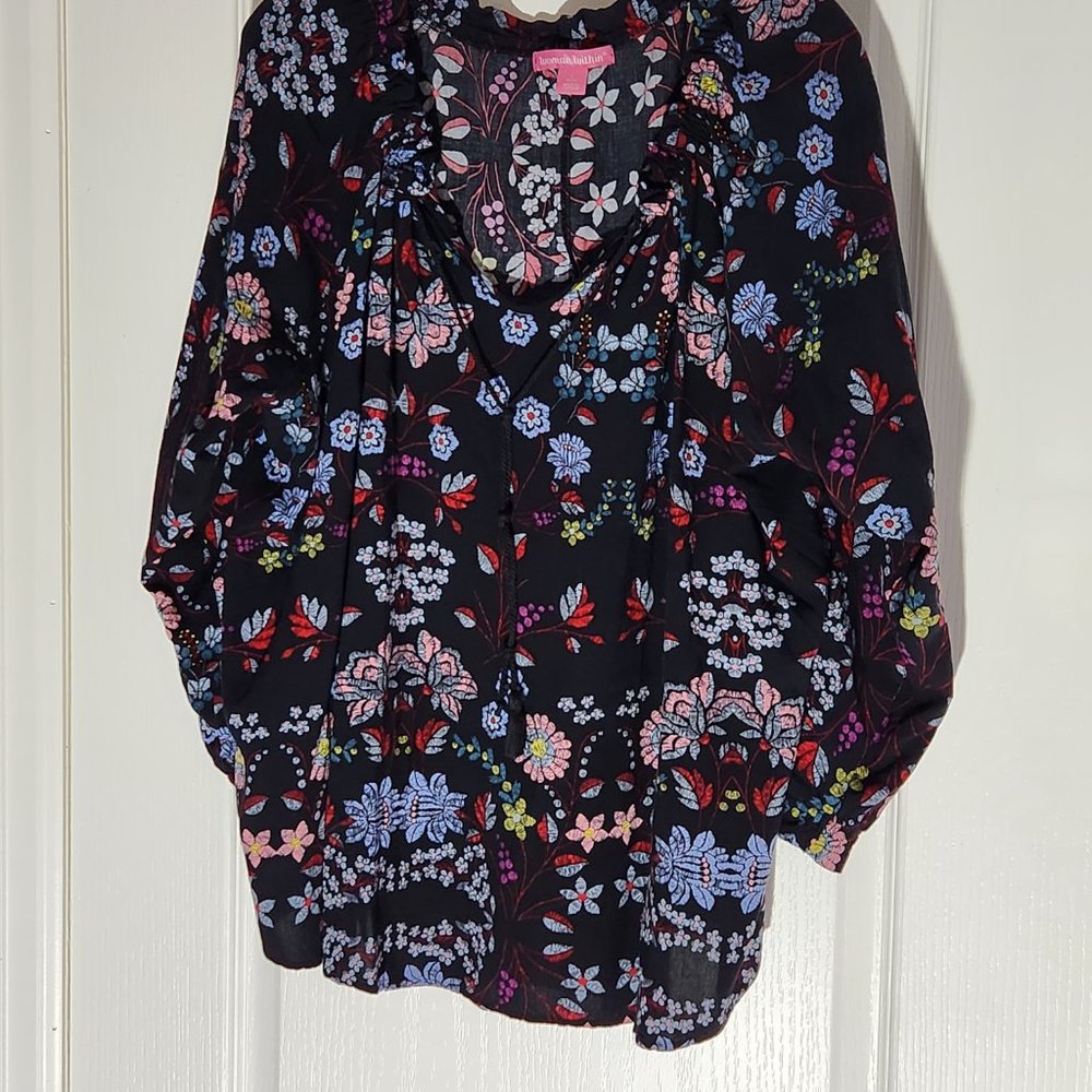 Bohemian Multi-color Floral Tie Top